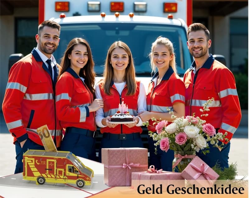 Pop-Up Karte Krankenwagen – 3D Geschenk für Rettungsdienst und Sanitäter