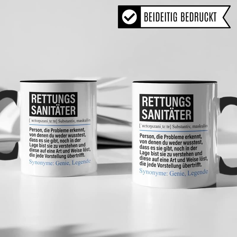 Lustige Tasse für Rettungssanitäter – ideales Geschenk für Helfer