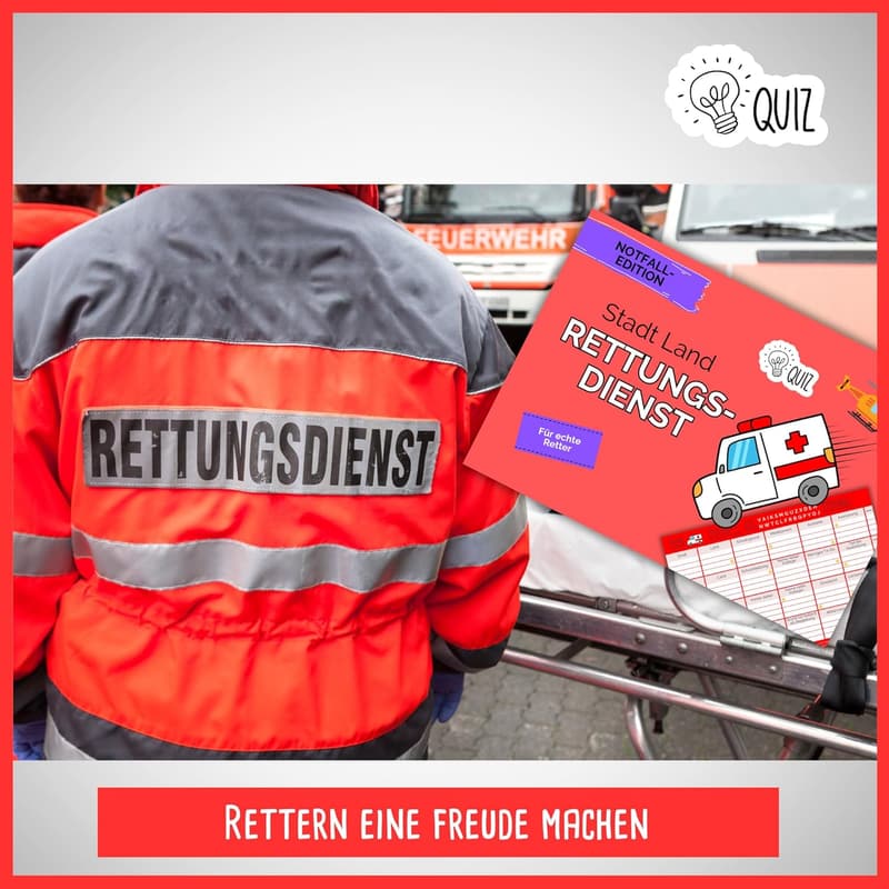 Stadt Land Rettungsdienst - Spiel für Notfall-Sanitäter, 50 Blatt Din A4