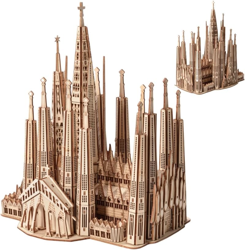 Sagrada Familia 3D Holzpuzzle – Pädagogisches Geschenk für Kinder und Erwachsene