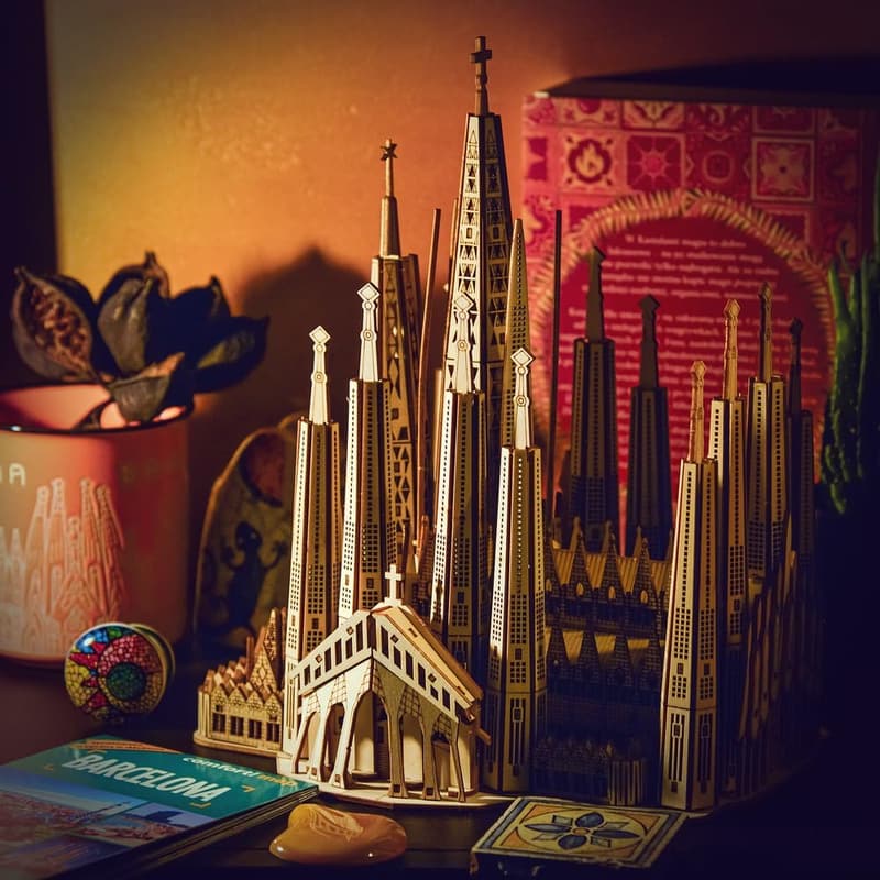 Sagrada Familia 3D Holzpuzzle – Pädagogisches Geschenk für Kinder und Erwachsene