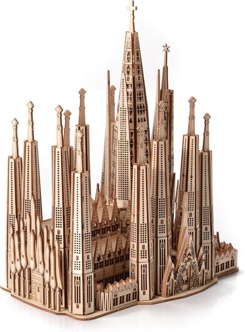Sagrada Familia 3D Holzpuzzle – Pädagogisches Geschenk für Kinder und Erwachsene