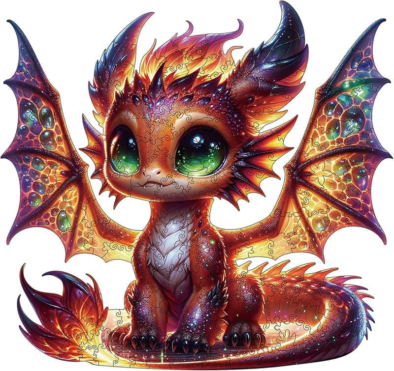 Holzpuzzle Drache 200 Teile – Kreatives Geschenk für Erwachsene und Teenager