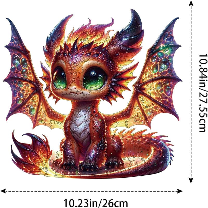Holzpuzzle Drache 200 Teile – Kreatives Geschenk für Erwachsene und Teenager