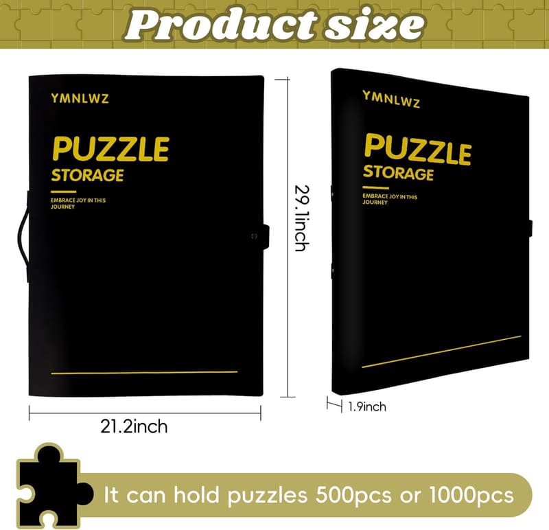 Puzzle Aufbewahrungstasche für 1000 Teile – tragbar, staubdicht, 20 Taschen