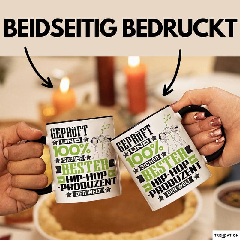 Geschenkidee für Hip-Hop-Produzenten mit lustigem Spruch (Schwarz)