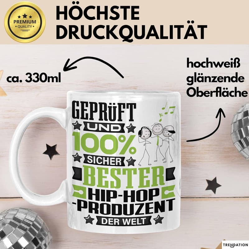 Geschenk für Hip-Hop-Produzenten – Lustiger Spruch für beste Produzenten