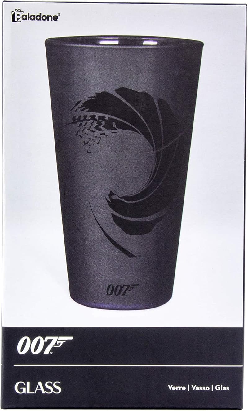 James Bond Trinkglas, 450 ml, Schwarz