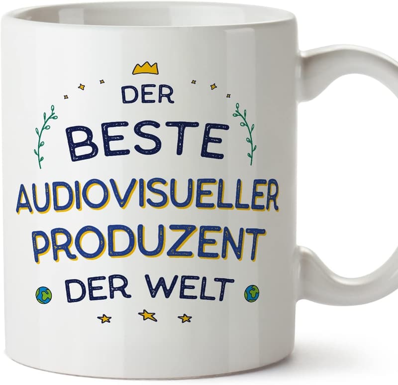 Becher mit Spruch für audiovisuelle Produzenten - 11 oz / 330 ml - witziges Geschenk