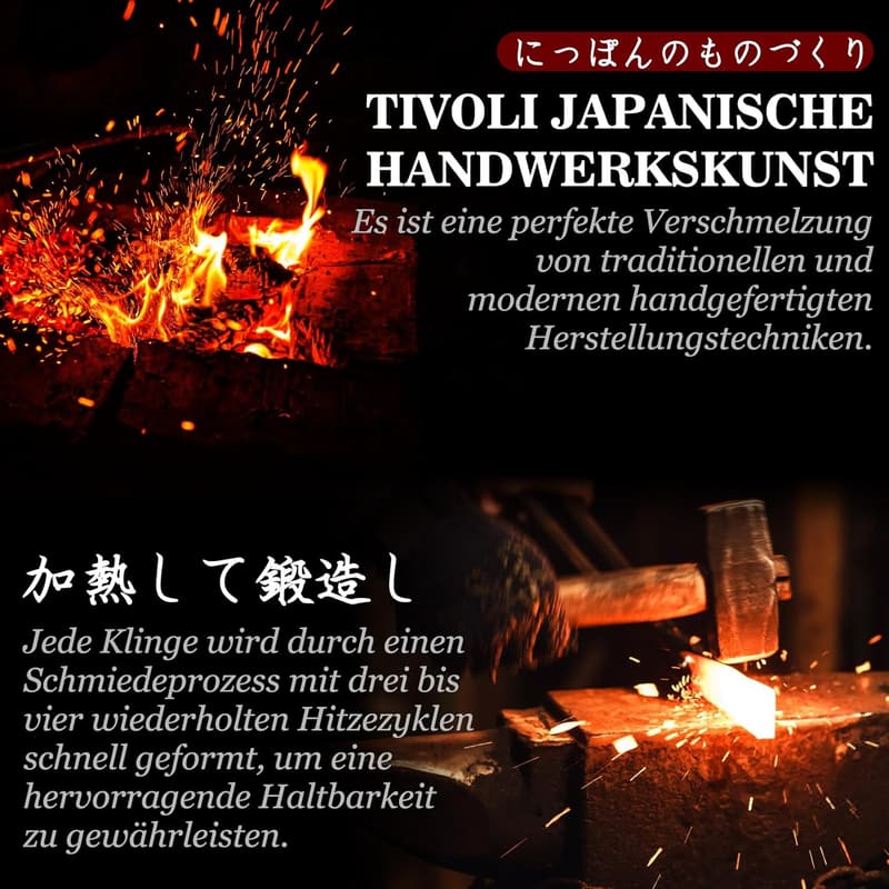 Handgefertigter Pizzaschneider aus Kohlenstoffstahl mit Lederscheide