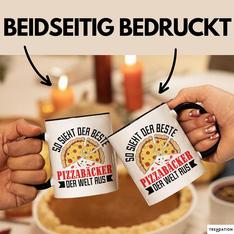 Beste Pizzabäcker-Tasse für Pizza-Liebhaber (Schwarz)