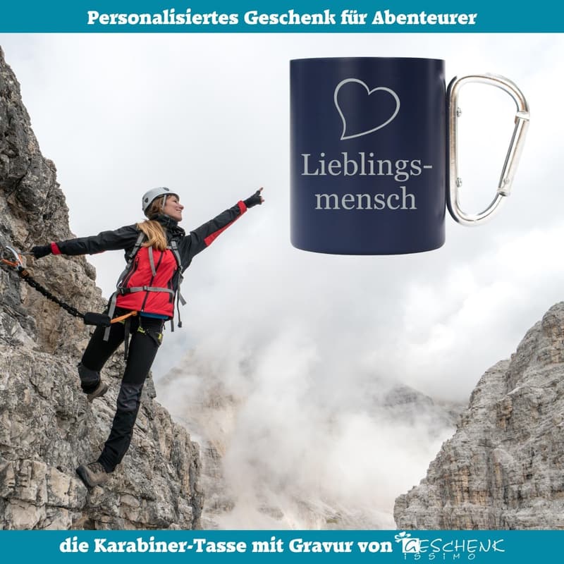Personalisierte Edelstahl-Tasse mit Gravur für Outdoor-Enthusiasten, 250 ml