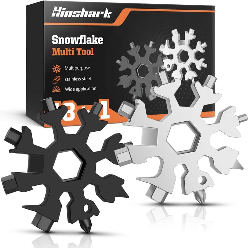 Adventskalender MultiTool für Männer – 18-in-1 Schneeflocken Gadget