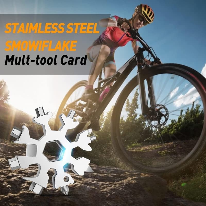 Adventskalender MultiTool für Männer – 18-in-1 Schneeflocken Gadget