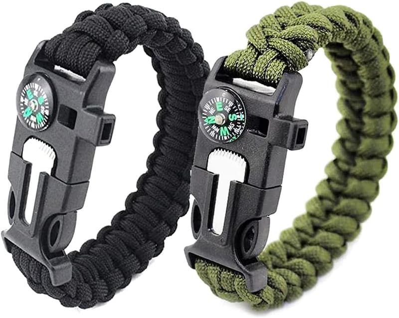Multifunktionales Überlebensarmband 5-in-1 für Outdoor-Aktivitäten (2 Stück)