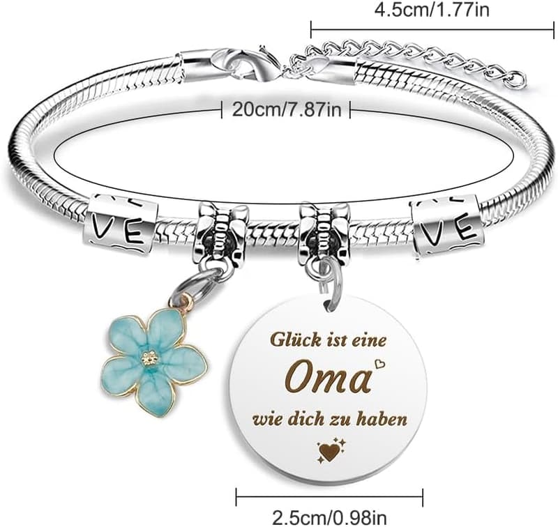 Muttertagsarmband für Oma – Handgefertigtes Geschenk von Enkeln
