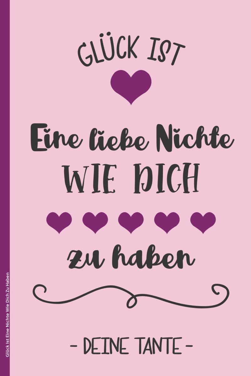 Geschenk für Nichte: Liniertes Notizbuch A5 für Schule und Studium