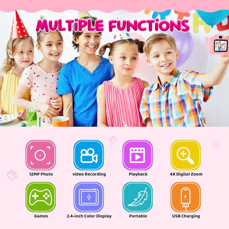 Digitalkamera für Kinder 1080P HD mit 2.0” Display – Geburtstagsgeschenk