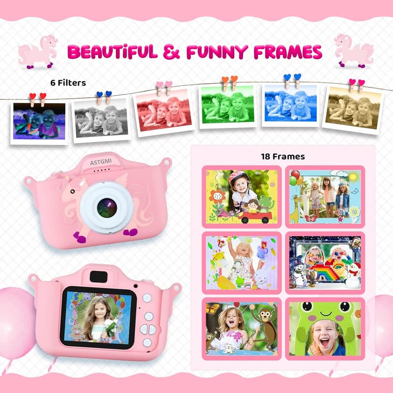 Digitalkamera für Kinder 1080P HD mit 2.0” Display – Geburtstagsgeschenk