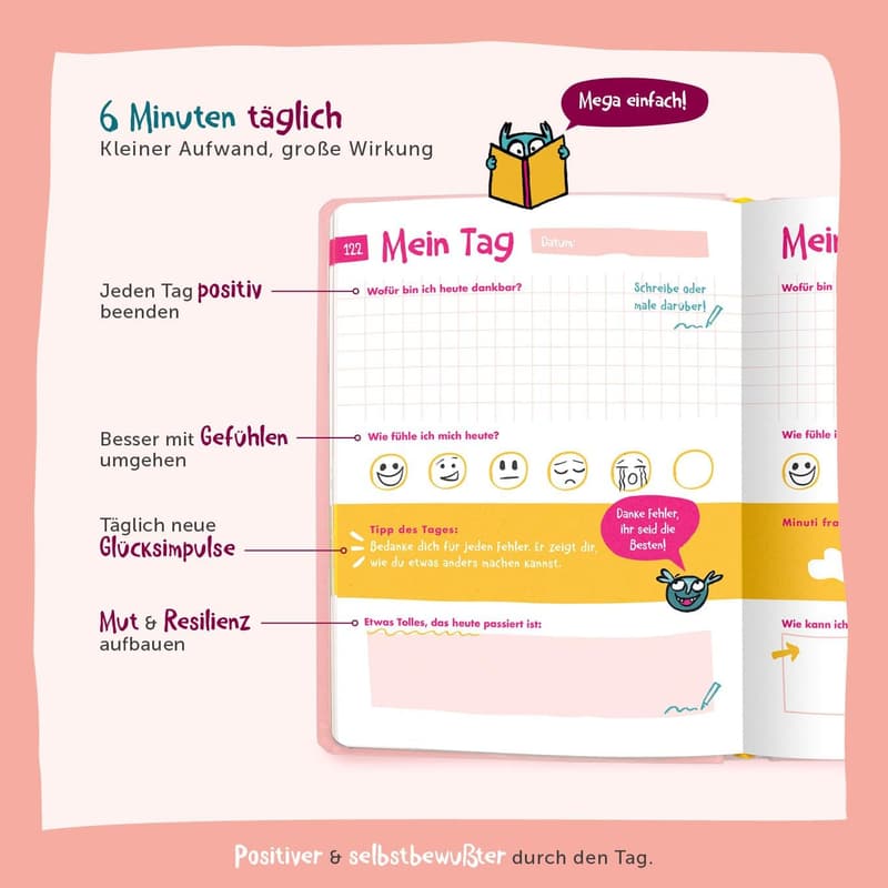 Gefühlstagebuch für Kinder 6-13 Jahre – Emotionen verstehen & Achtsamkeit fördern