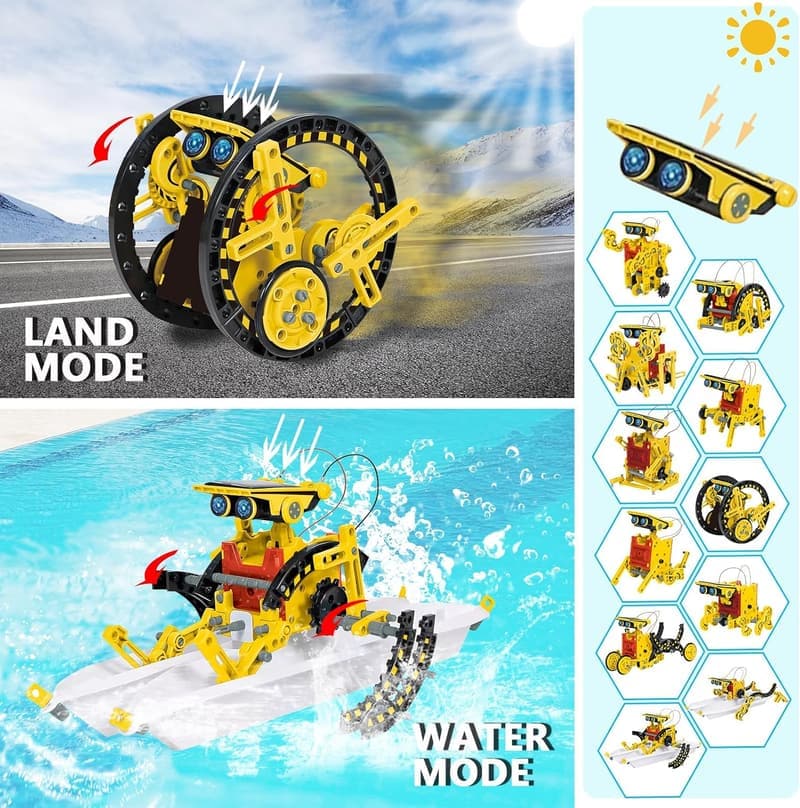 Solar Roboter 12-in-1 STEM Spielzeug für Jungen ab 8 Jahren