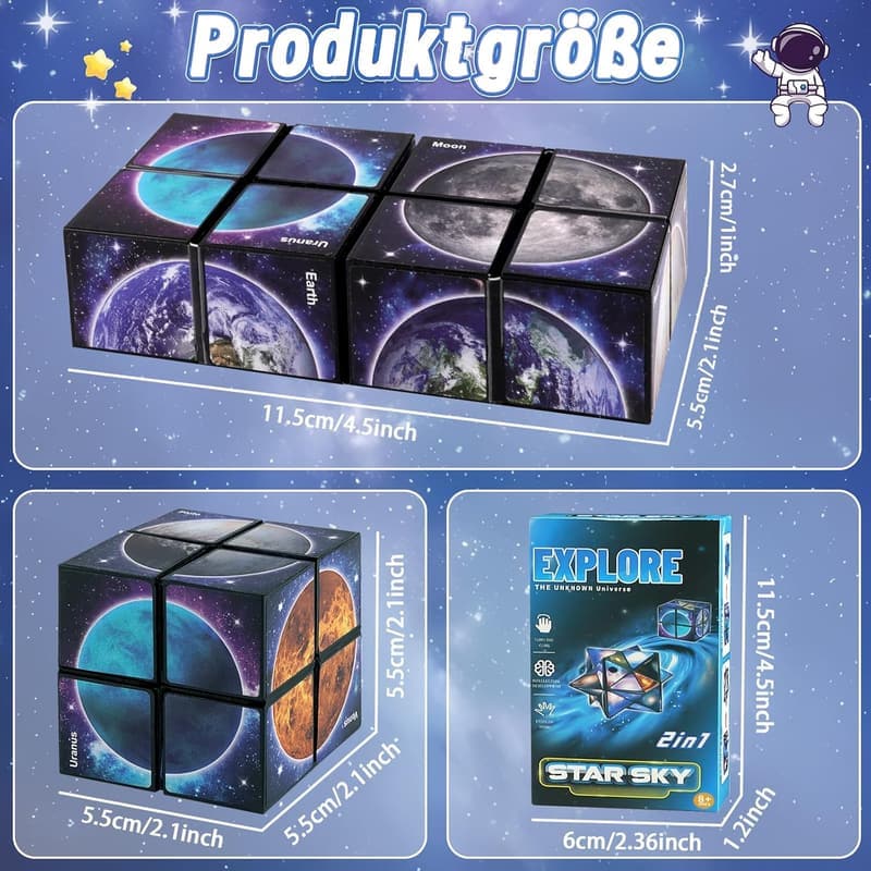 Geschenke für Jungen: Infinity Cube Zauberwürfel für 6-12 Jahre