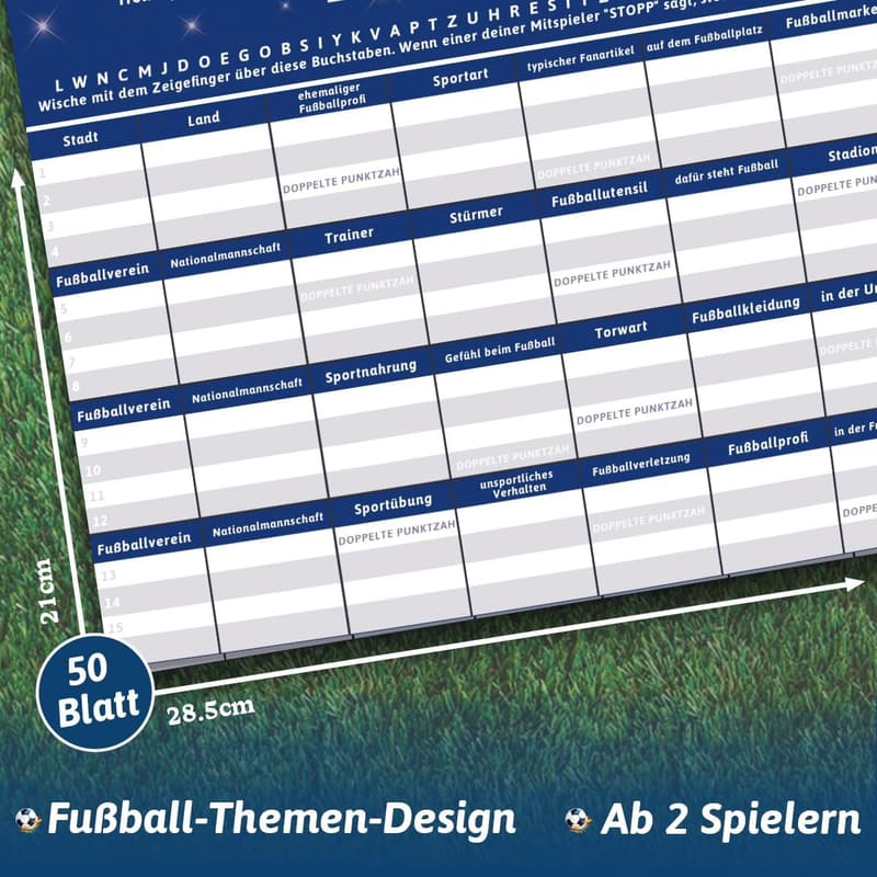 Fussball Kartenspiel für Jugendliche – Geschenke zur Konfirmation und zum Geburtstag