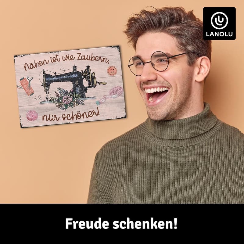 Lustige Kühlschrankmagnete für Näh-Fans mit witzigen Sprüchen 8x5,5cm