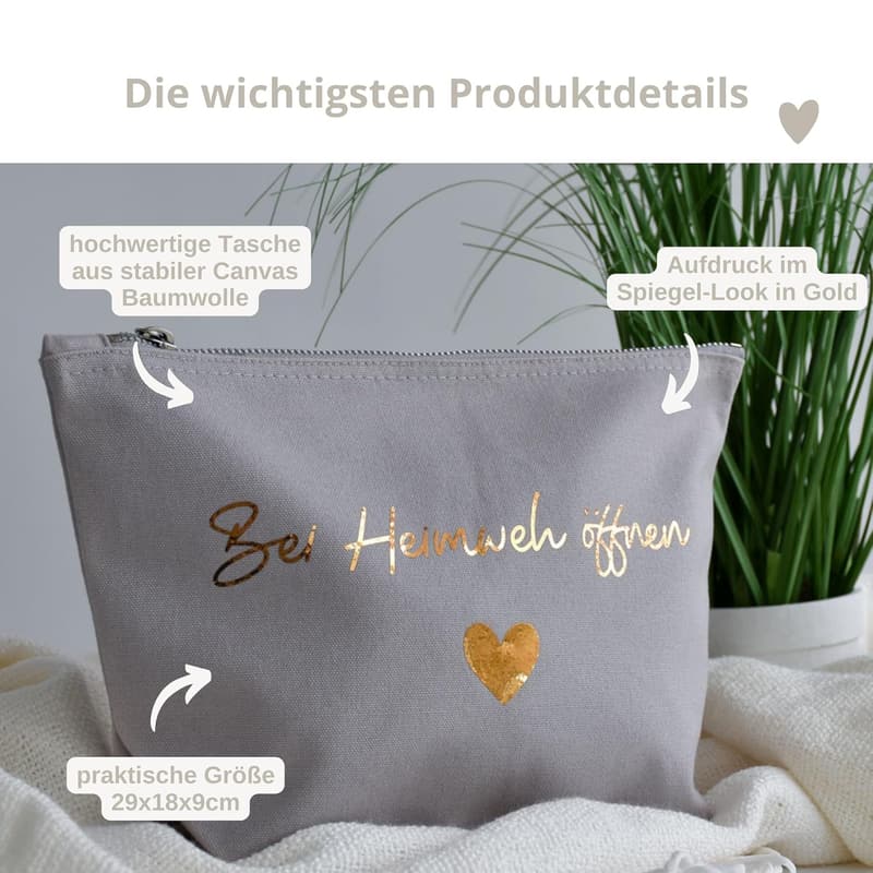Baumwolltasche gegen Heimweh für Auszug und Auslandssemester