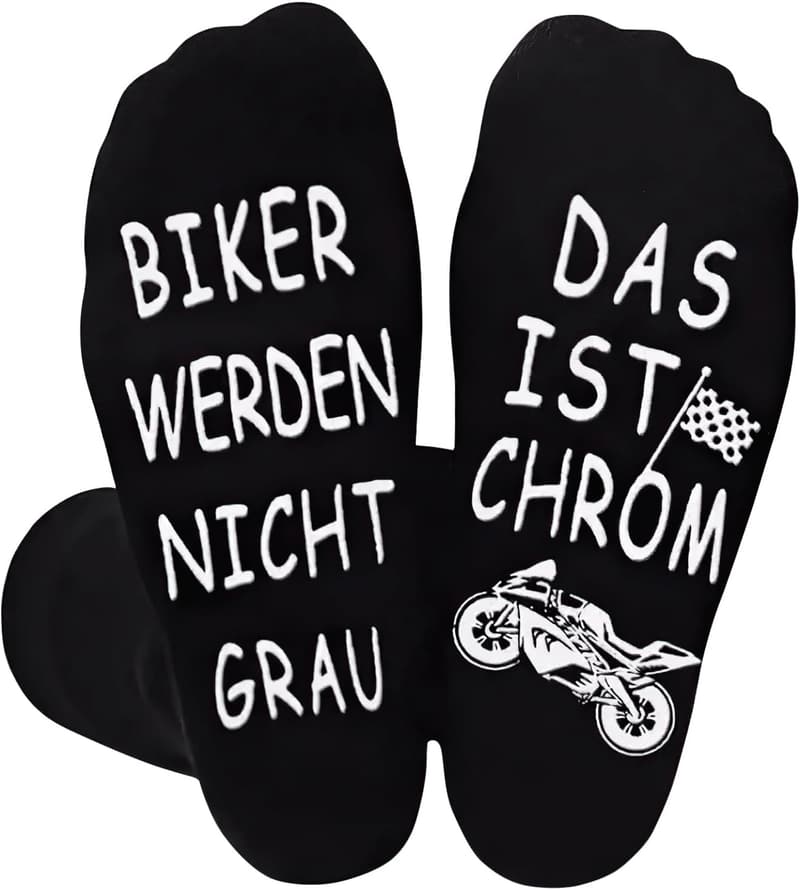 Lustige Motorradsocken für Männer – Personalisierte Geburtstagsgeschenke