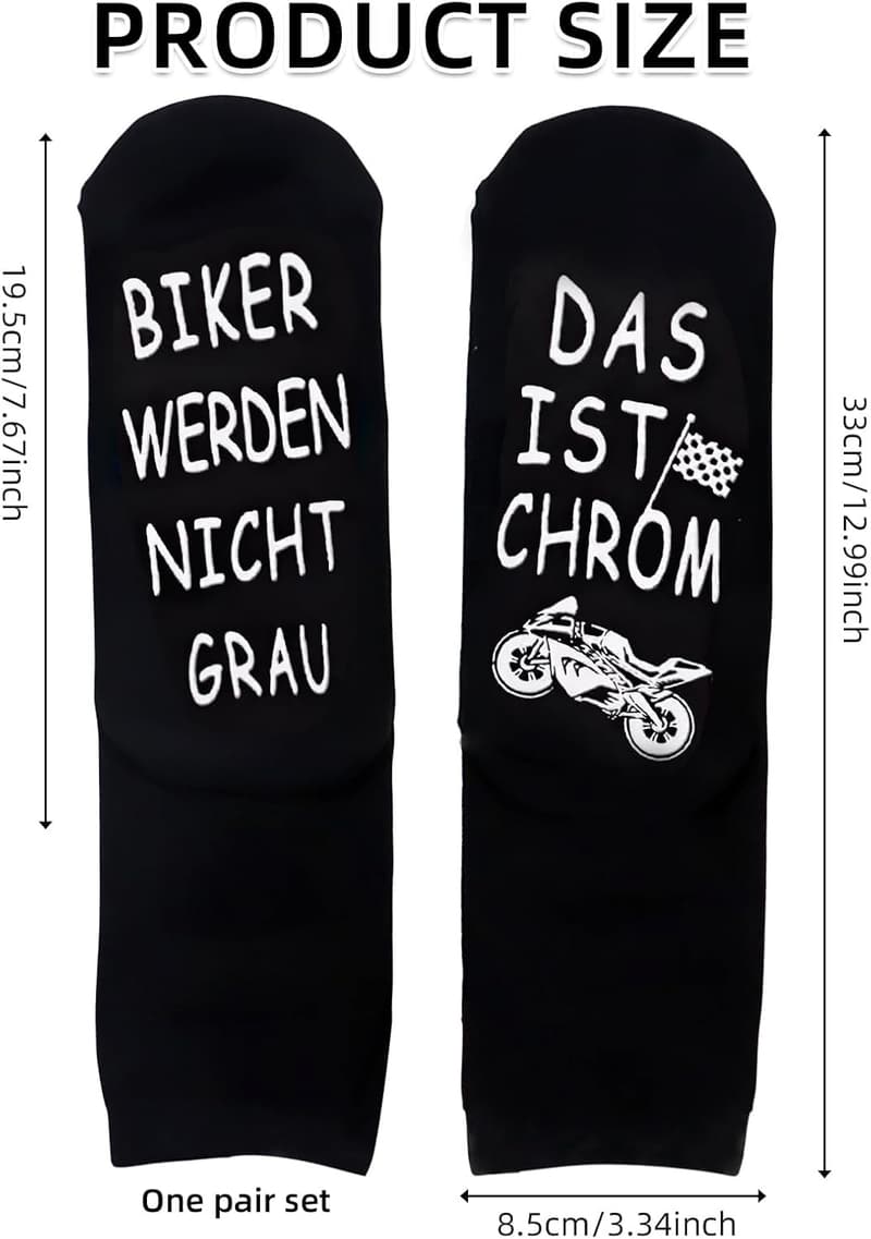 Lustige Motorradsocken für Männer – Personalisierte Geburtstagsgeschenke
