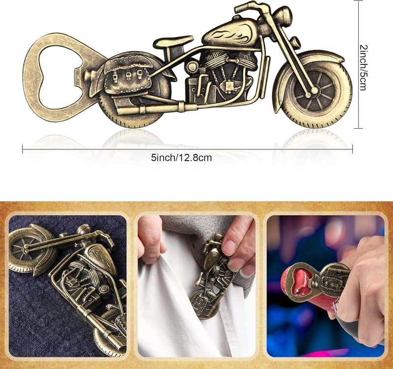 Retro-Motorrad-Bierflaschenöffner für Männer – ideales Vatertagsgeschenk