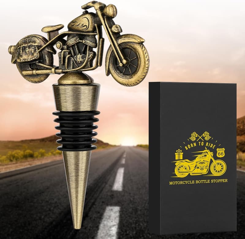 Motorrad-Weinflaschenverschluss für Männer – ideales Geschenk zum Vatertag