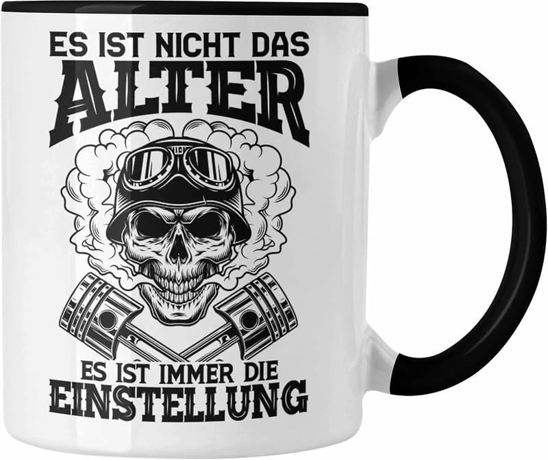 Lustige Motorradfahrer Tasse für Männer –