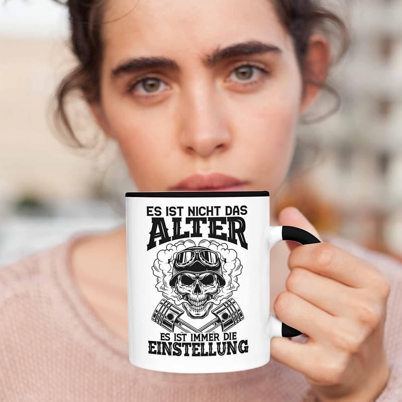 Lustige Motorradfahrer Tasse für Männer – 