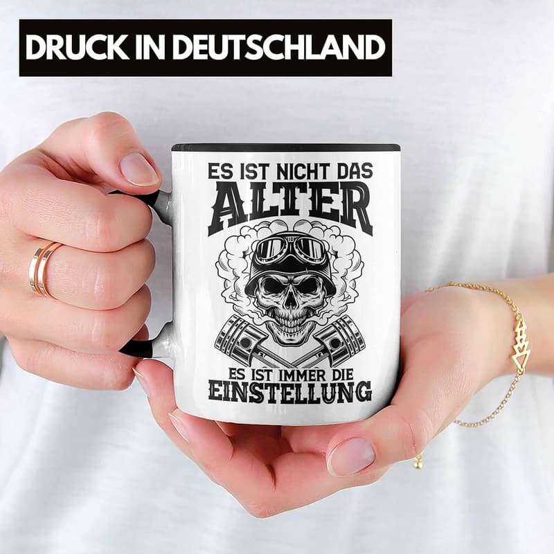 Lustige Motorradfahrer Tasse für Männer – 