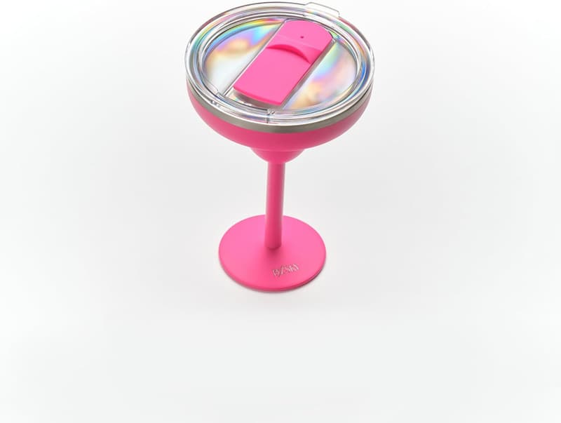 Matte Edelstahl Margarita-Glas mit Deckel – auslaufsicher, kondensationsfrei