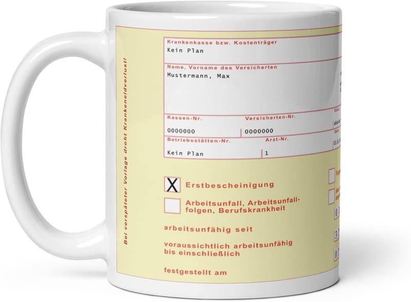 Personalisierbare lustige Tasse für das Büro mit Spruch