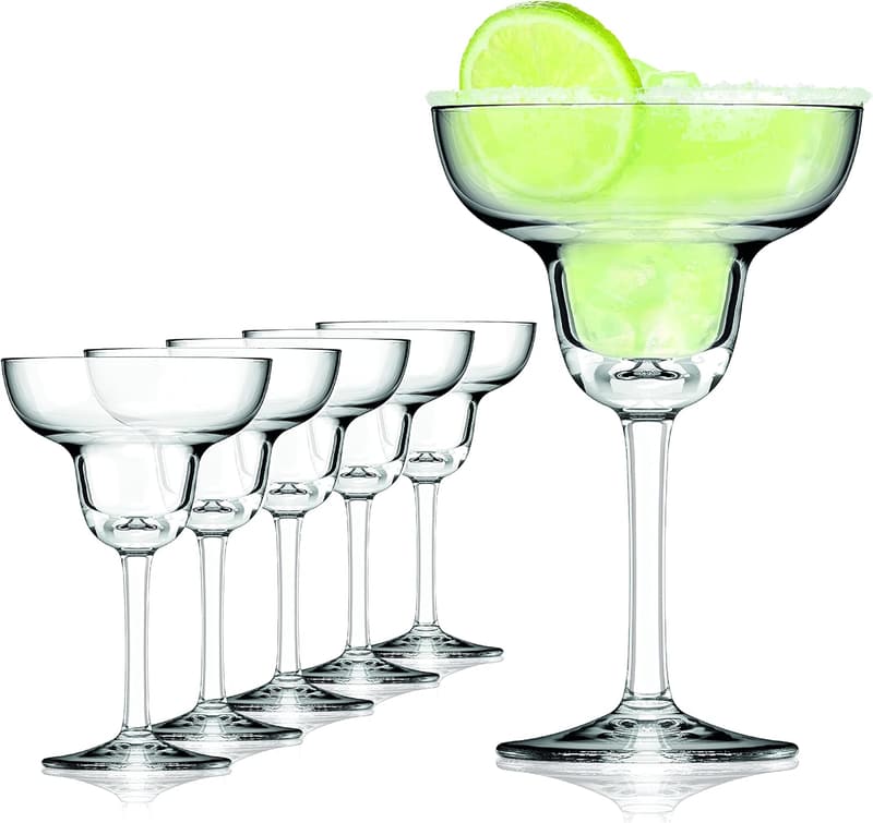 Hochwertiges 6er Set Margarita Gläser - 270ml Cocktails & Eisbecher