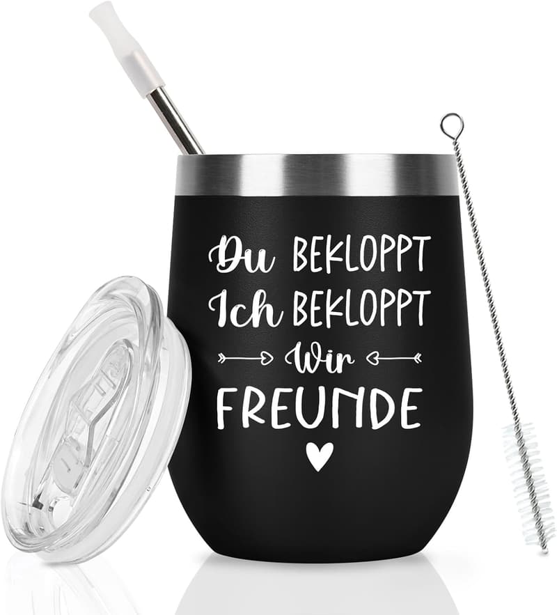 Lustige Edelstahl-Weinbecher für Männer – 350ml Christmas Geschenk