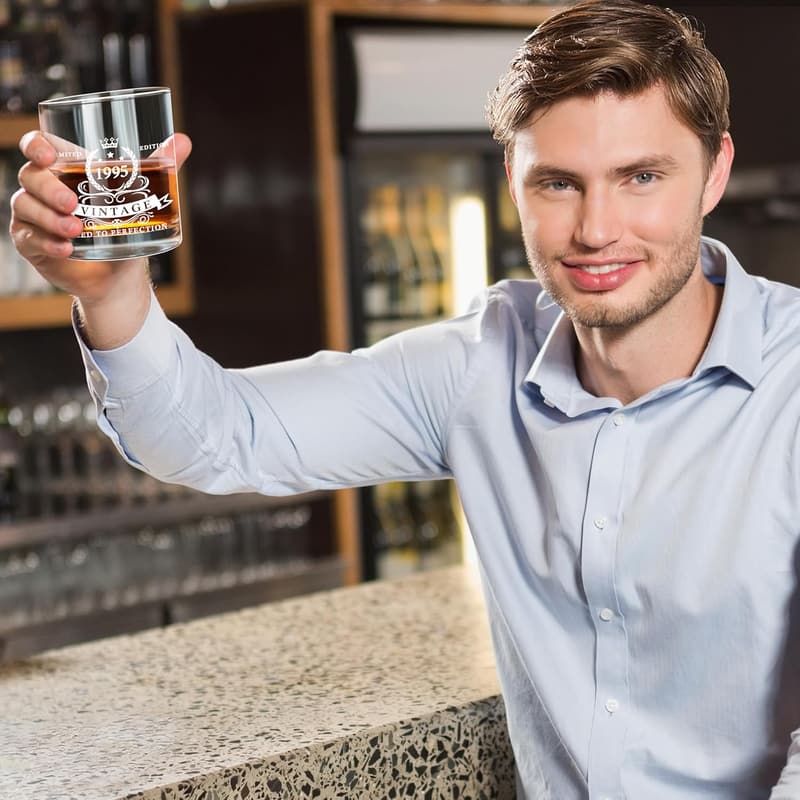 30. Geburtstag Whiskeyglas für Männer in Holzbox, 340ml
