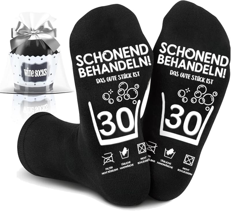 Lustige Geburtstagsocken für Männer, 30-80 Jahre