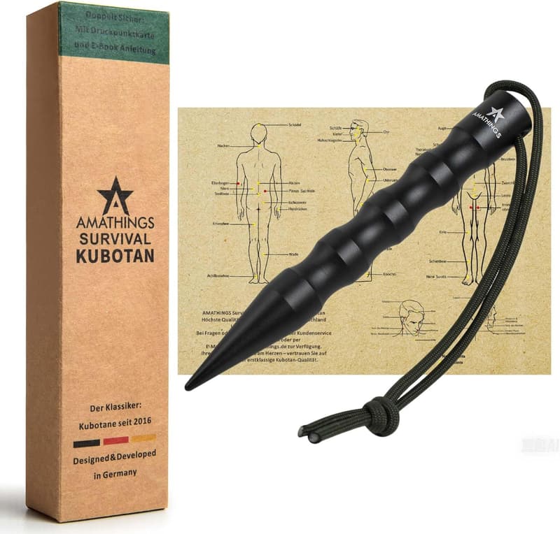 AMATHINGS Survival Kubotan – Extra starker Notfallhammer für Selbstverteidigung