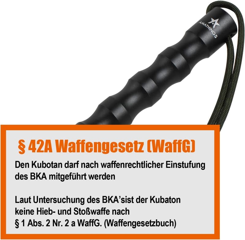 AMATHINGS Survival Kubotan – Extra starker Notfallhammer für Selbstverteidigung