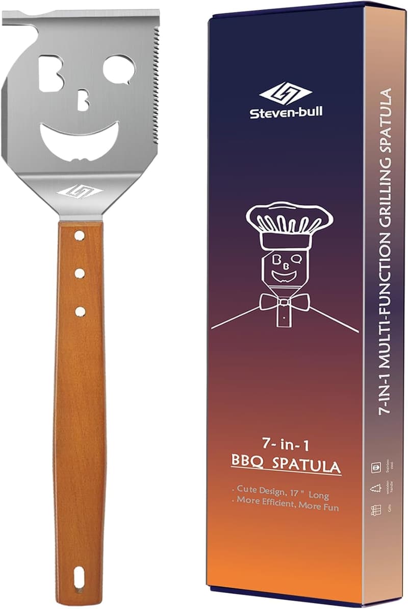 Multifunktionales Grillwerkzeug 7-in-1 für Männer, ideales Papa-Geschenk.