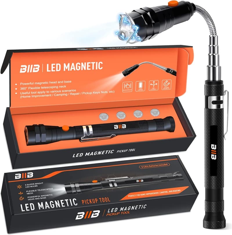 LED Teleskopmagnet Werkzeug für Männer – Geburtstags- und Jahrestagsgeschenk