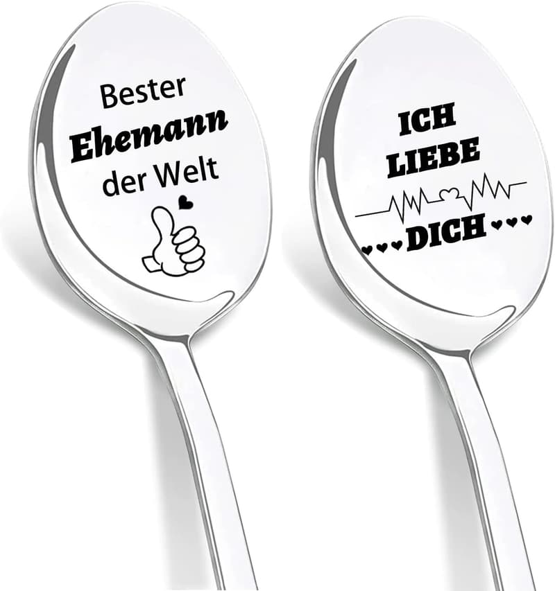Personalisierte Kaffeelöffel für den Hochzeitstag – Geschenk für Männer