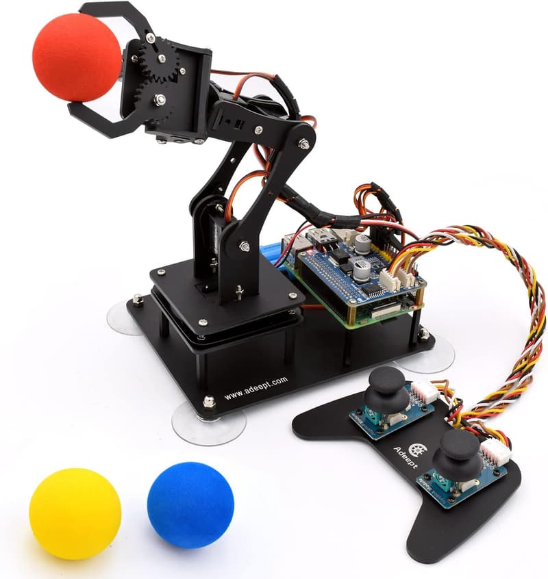 Programmierbares 5-Achsen-Roboterarm-Set für Raspberry Pi 4 B - DIY Lernspielzeug
