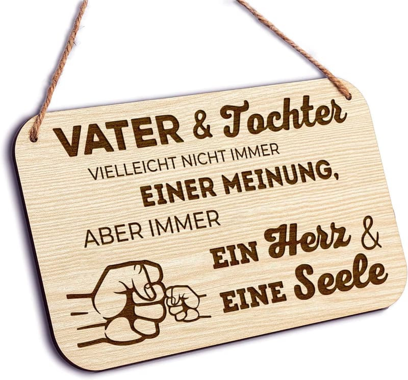 Holzschild zum Geburtstag für Papa – witziges Geschenk für Väter