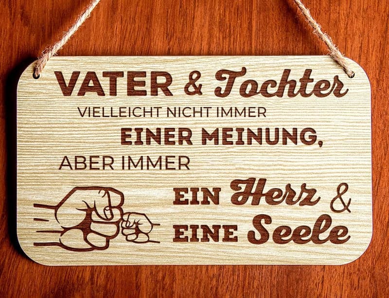 Holzschild zum Geburtstag für Papa – witziges Geschenk für Väter